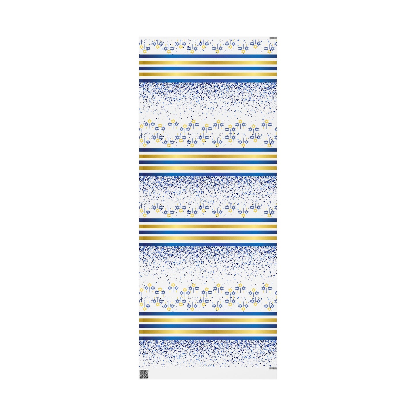 Elegant Floral Wrapping Paper, Gift Wrap for Weddings, Birthdays, Holidays, Blue and Gold Designs, Ideal for Special Occasions