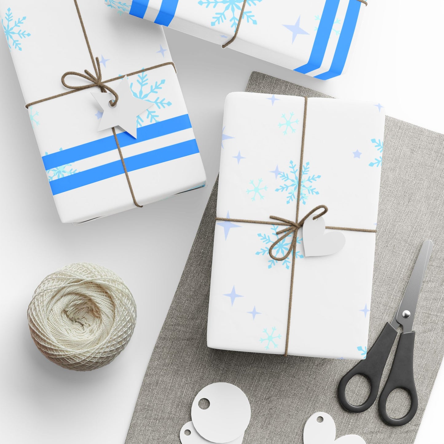 Winter Wonderland Wrapping Paper, Holiday Gift Wrap, Snowflake Design, Cute Christmas Wrapping, New Year Packaging, Seasonal Decorations