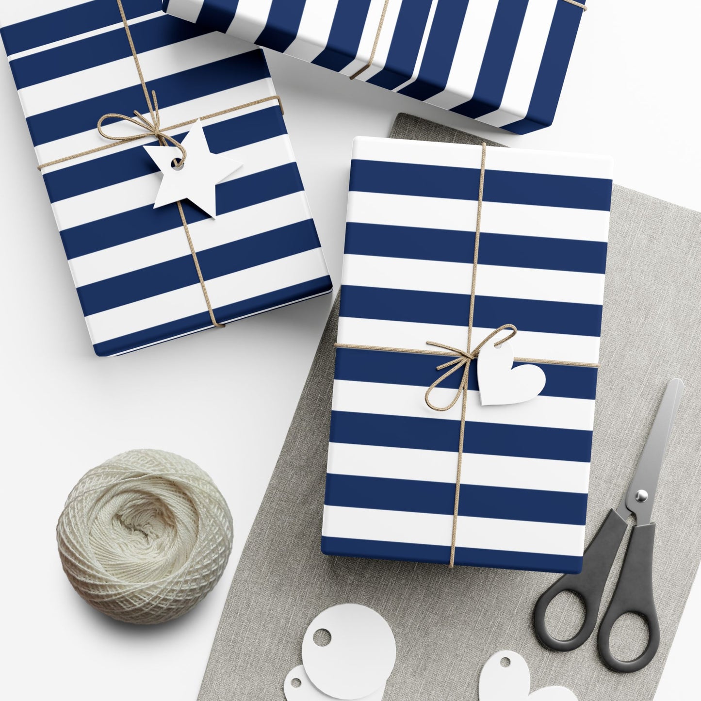 Nautical Stripe Gift Wrap Papers | Eco-Friendly Wrapping Paper for Birthdays, Holidays, Parties, and Special Occasions, Blue Striped [...]