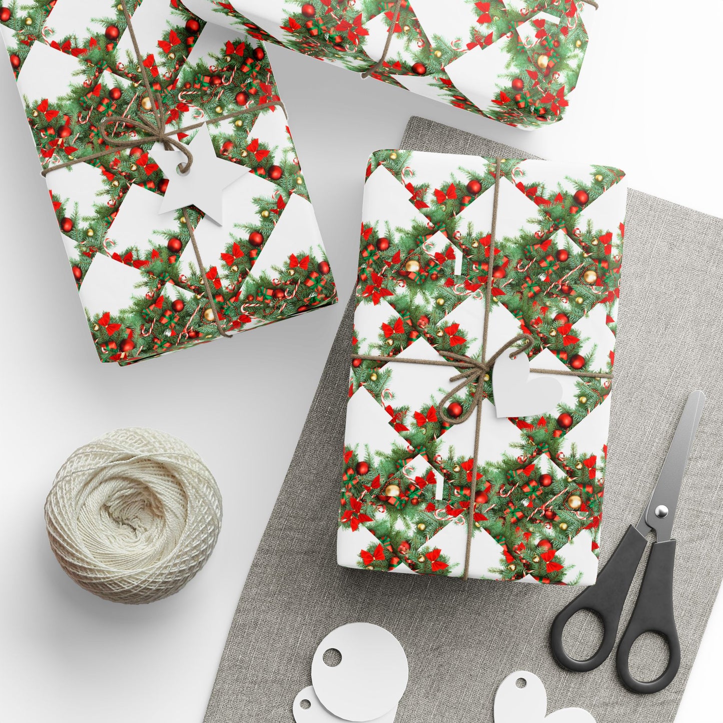 Christmas Wrapping Paper Roll, Holiday Gift Wrap, Festive Wrapping, Perfect for Presents, Eco-Friendly Gift Packaging