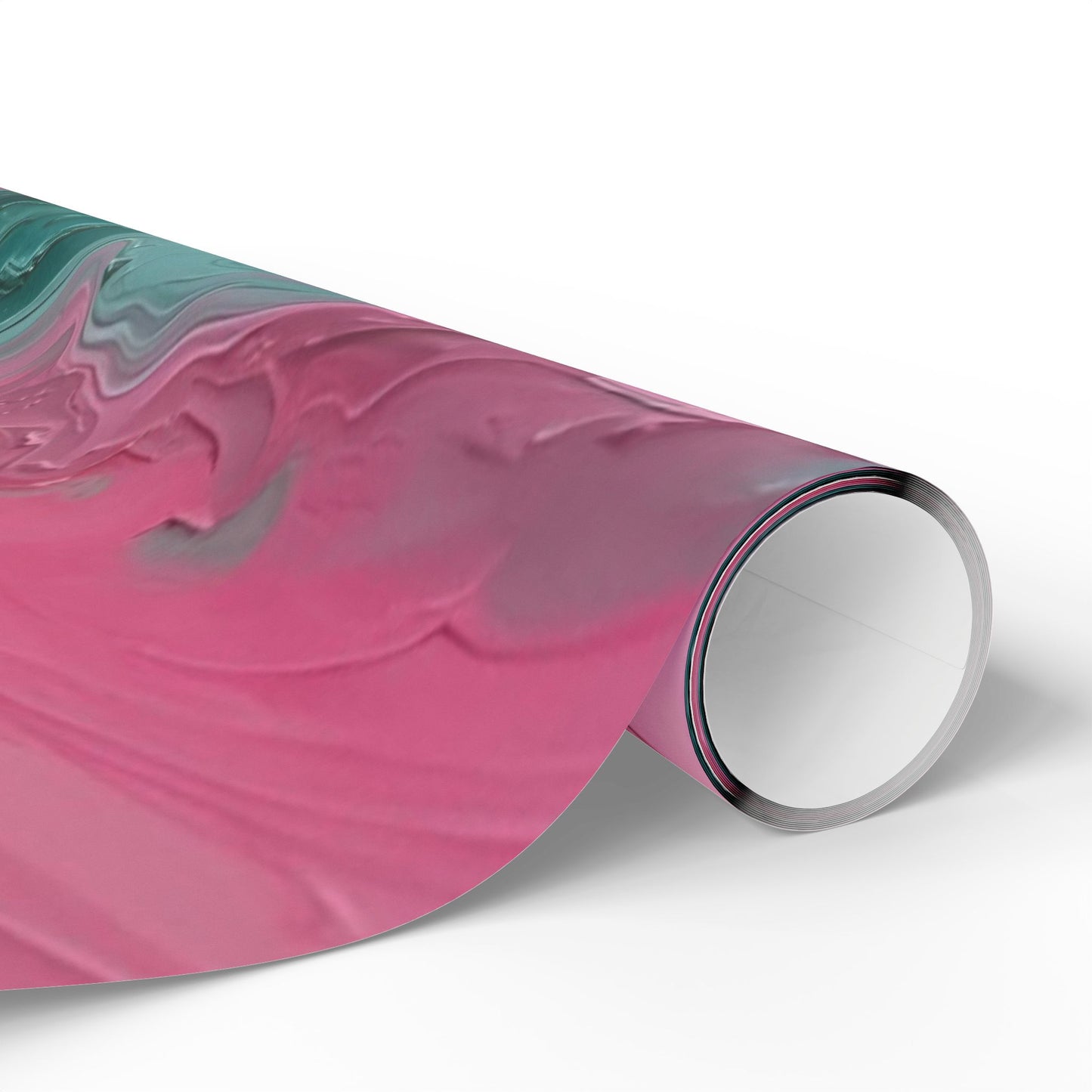 Artistic Wrapping Paper, Abstract Pink Green Gift Wrap, Premium Birthday, Holiday, and Celebration Paper, Unique Gift Packaging
