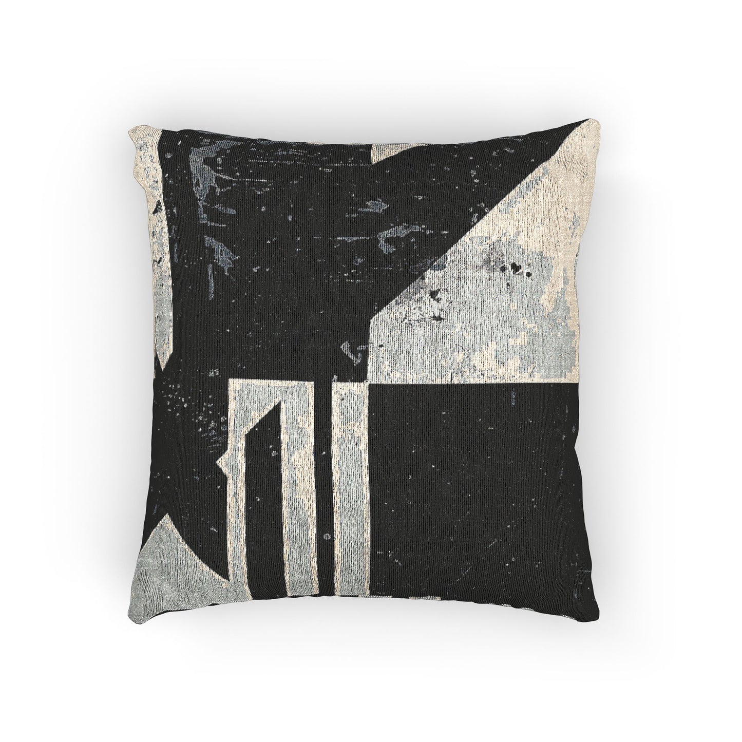 Modern Woven Pillow, Geometric Decor Cushion, Boho Throw Pillow, Artistic Home Accent, Minimalist Statement Piece