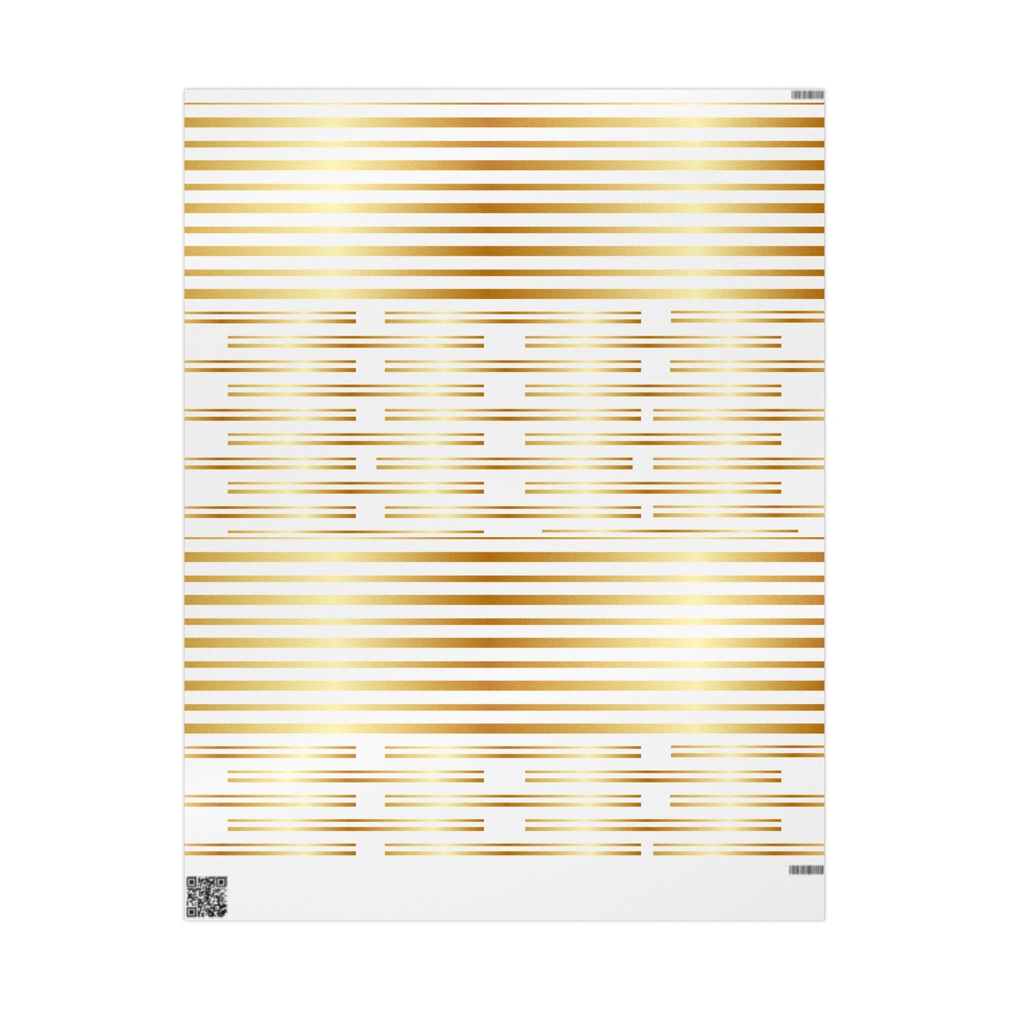 Elegant Gold Striped Wrapping Paper, Gift Wrap for Birthdays, Weddings, Holidays, Special Occasions, Crafting, Parties