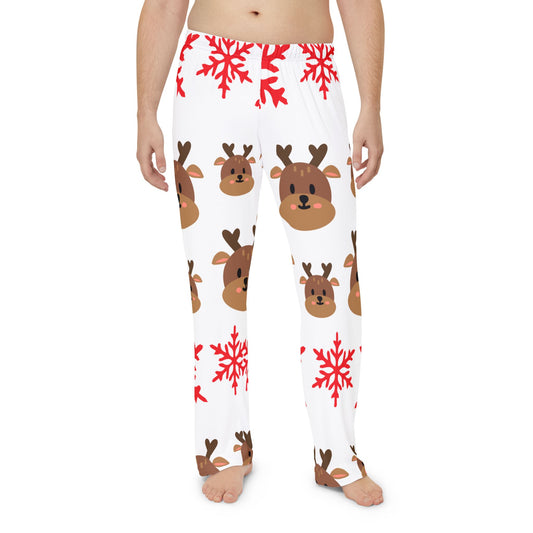 Festive Reindeer Pajama Pants, Cozy Winter Sleepwear, Christmas Gift, Holiday Loungewear, Patterned PJs, Snuggly Sleep Pants