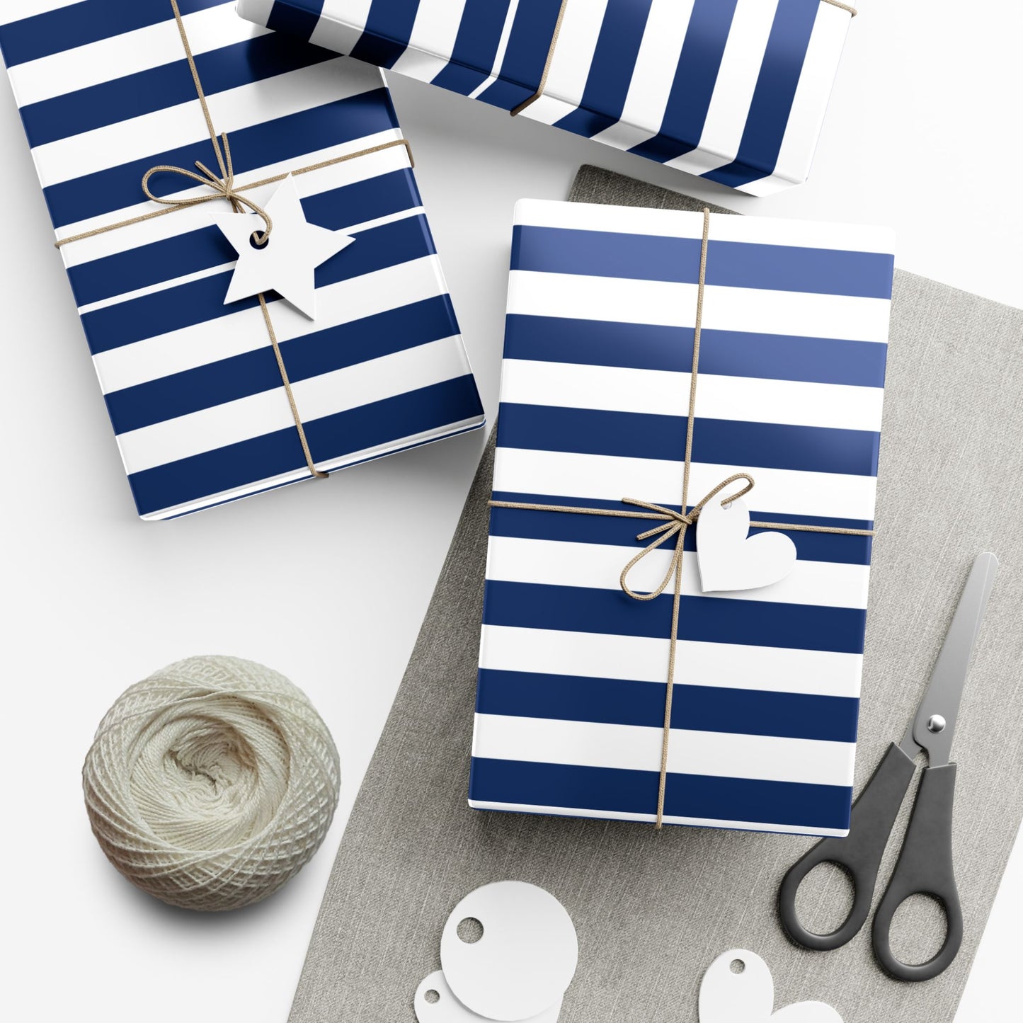 Nautical Stripe Gift Wrap Papers | Eco-Friendly Wrapping Paper for Birthdays, Holidays, Parties, and Special Occasions, Blue Striped [...]