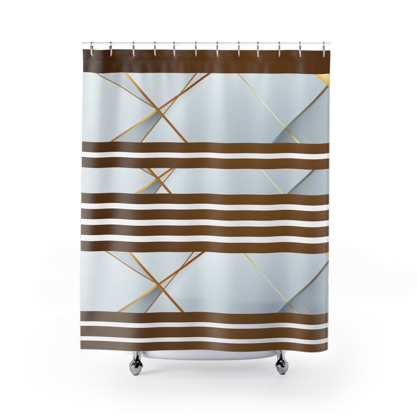 Modern Geometric Shower Curtain for Stylish Bathrooms, Elegant Home Decor, Chic Bathroom Accessories, Gift for Housewarming, Unique [...]
