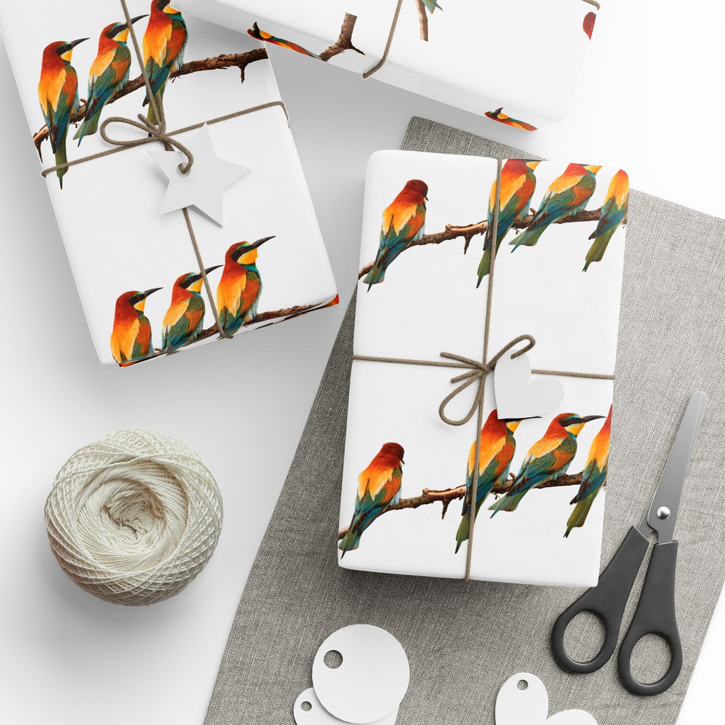 Vibrant Tropical Bird Wrapping Paper, Eco-Friendly Gift Wrap, Holiday Celebrations, Birthday Parties, Eco-Conscious Packaging