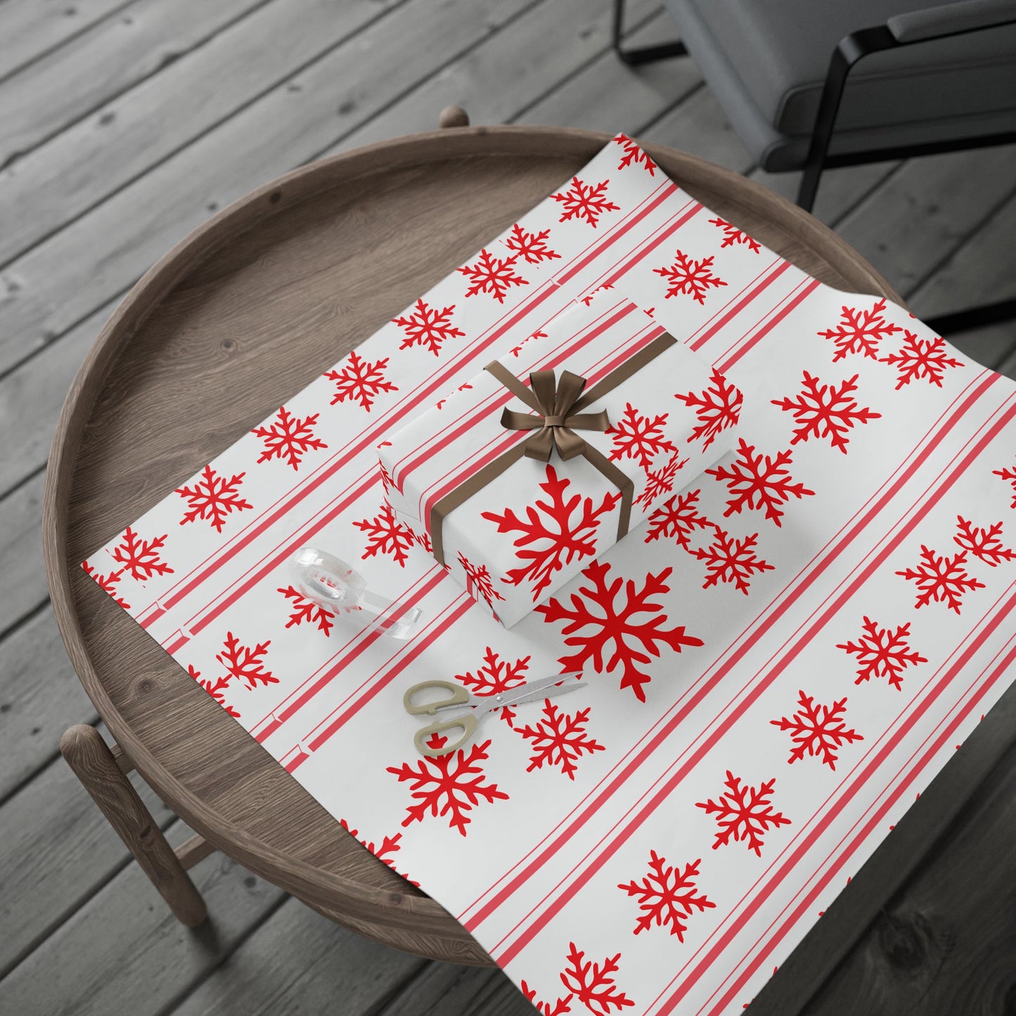 Festive Snowflake Wrapping Paper | Holiday Gift Wrap, Christmas Decor, Winter Celebration, Eco-Friendly Packaging, Seasonal Gifts