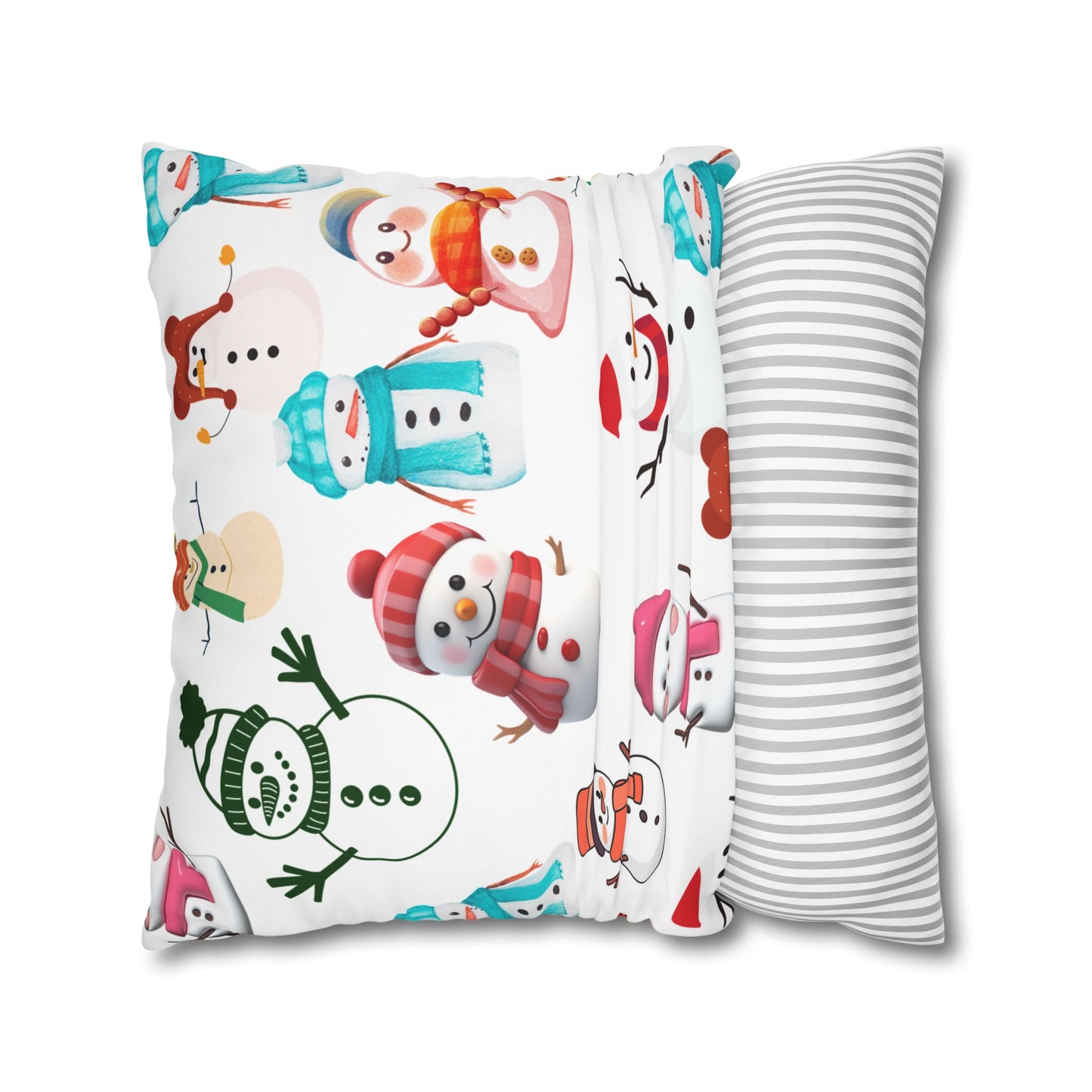 Snowman Decorative Pillowcase, Winter Decor Pillow, Cozy Christmas Pillow, Holiday Home Accent, Gift for Snowman Lovers