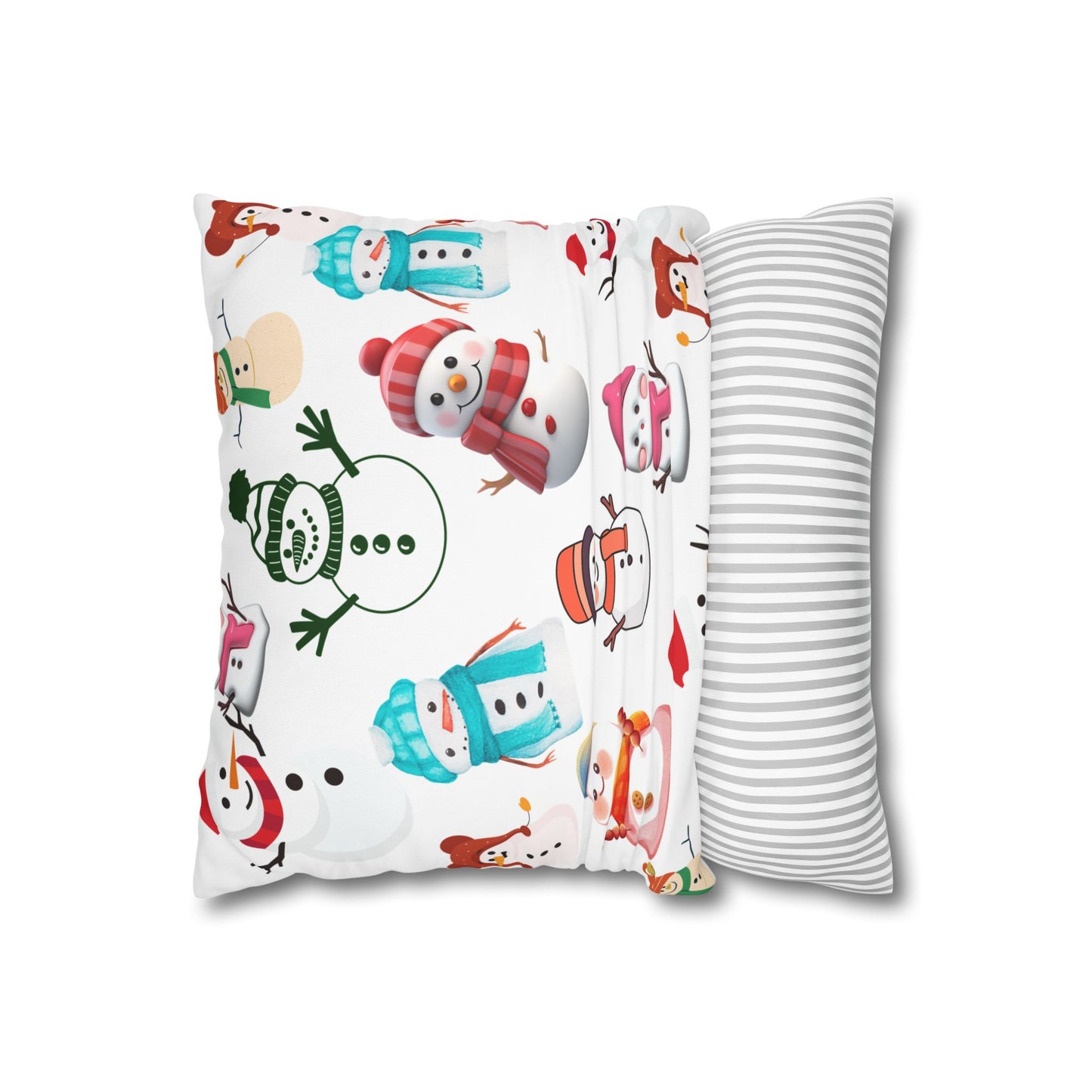 Snowman Decorative Pillowcase, Winter Decor Pillow, Cozy Christmas Pillow, Holiday Home Accent, Gift for Snowman Lovers