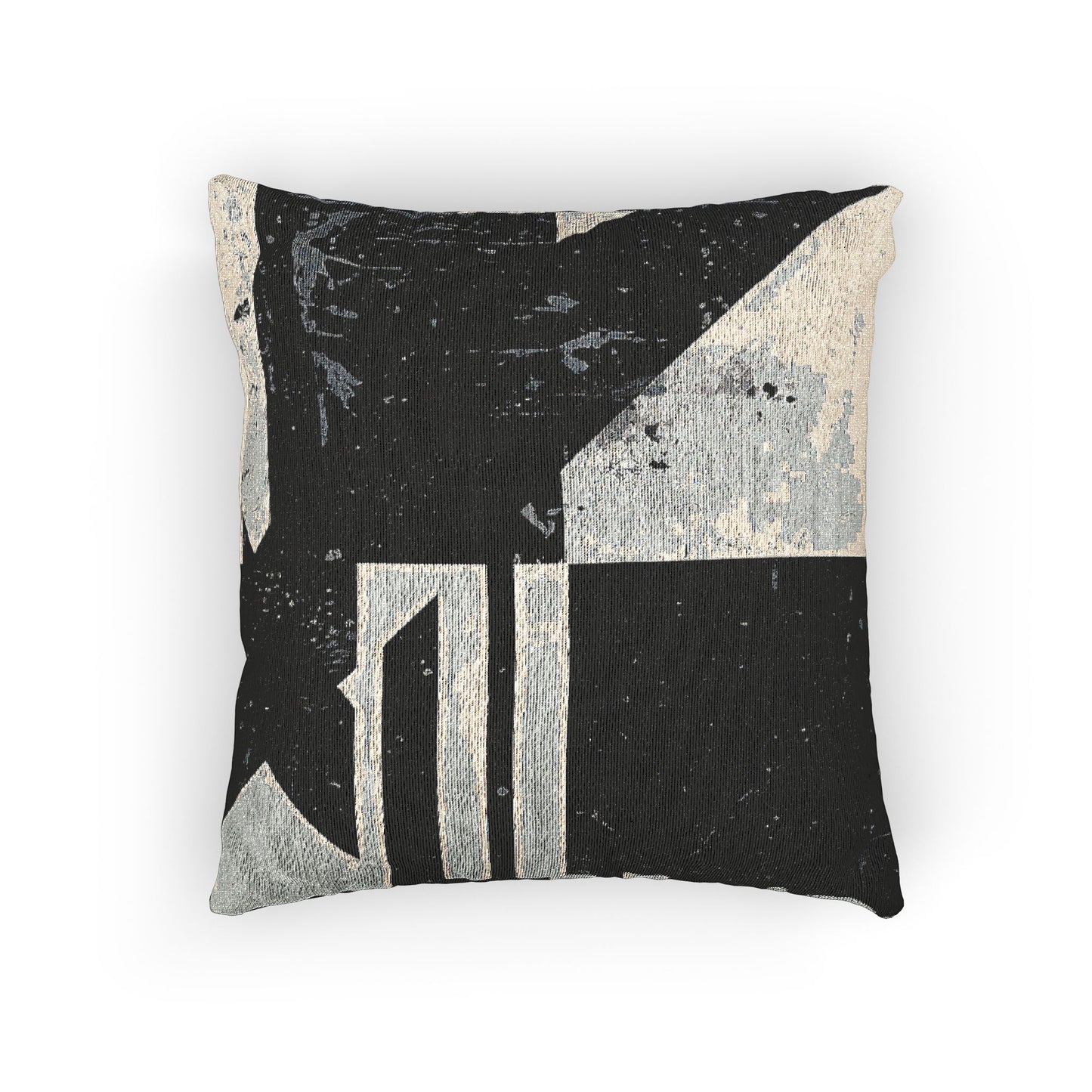 Modern Woven Pillow, Geometric Decor Cushion, Boho Throw Pillow, Artistic Home Accent, Minimalist Statement Piece