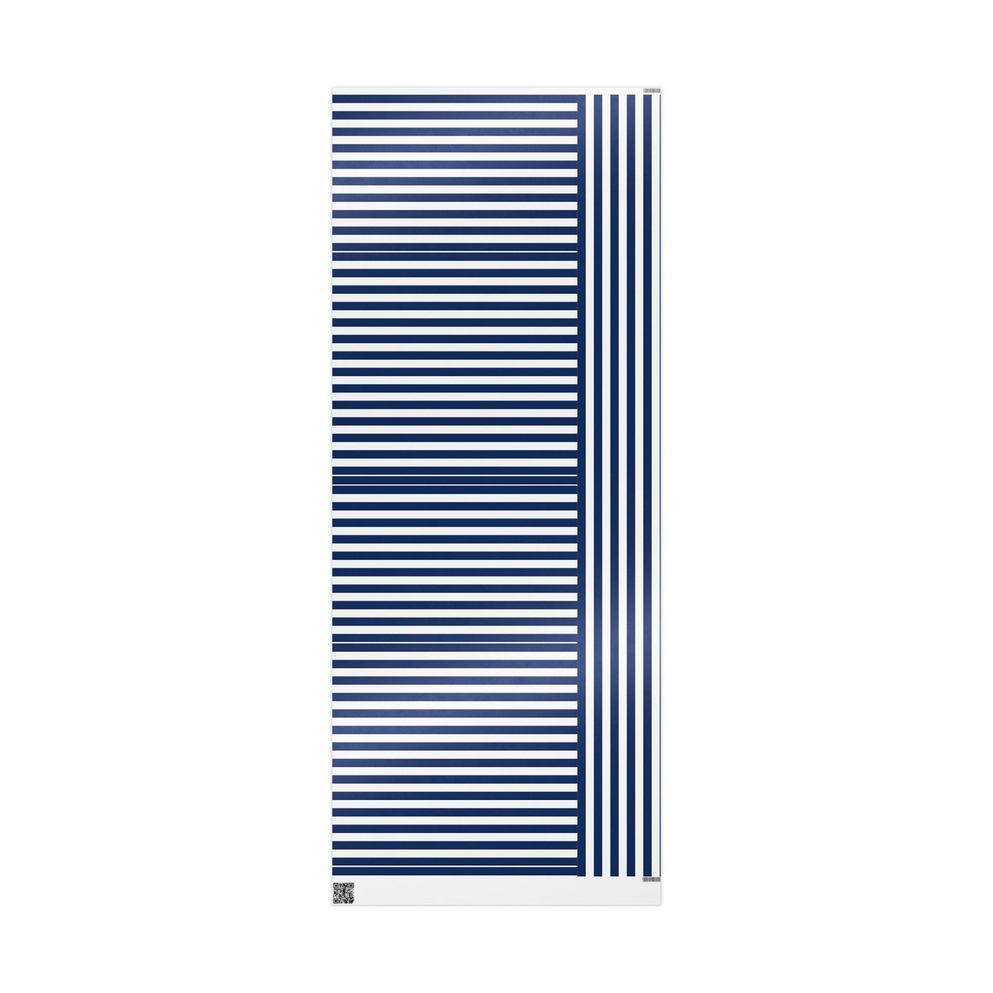 Nautical Striped Wrapping Paper Roll, Gift Wrap for Birthdays, Weddings, Baby Showers, Holidays, Navy Blue Decoration