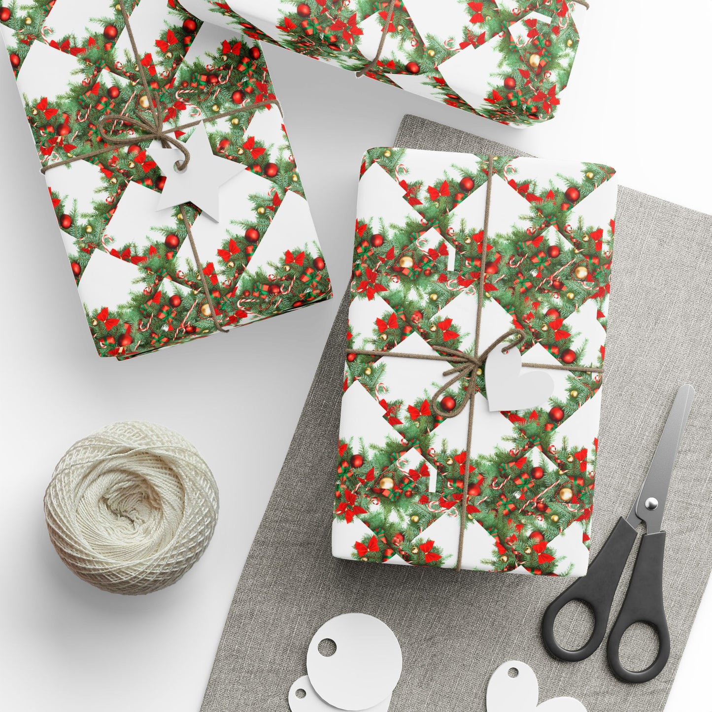 Christmas Wrapping Paper Roll, Holiday Gift Wrap, Festive Wrapping, Perfect for Presents, Eco-Friendly Gift Packaging