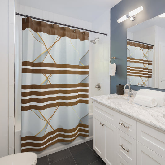 Modern Geometric Shower Curtain for Stylish Bathrooms, Elegant Home Decor, Chic Bathroom Accessories, Gift for Housewarming, Unique [...]