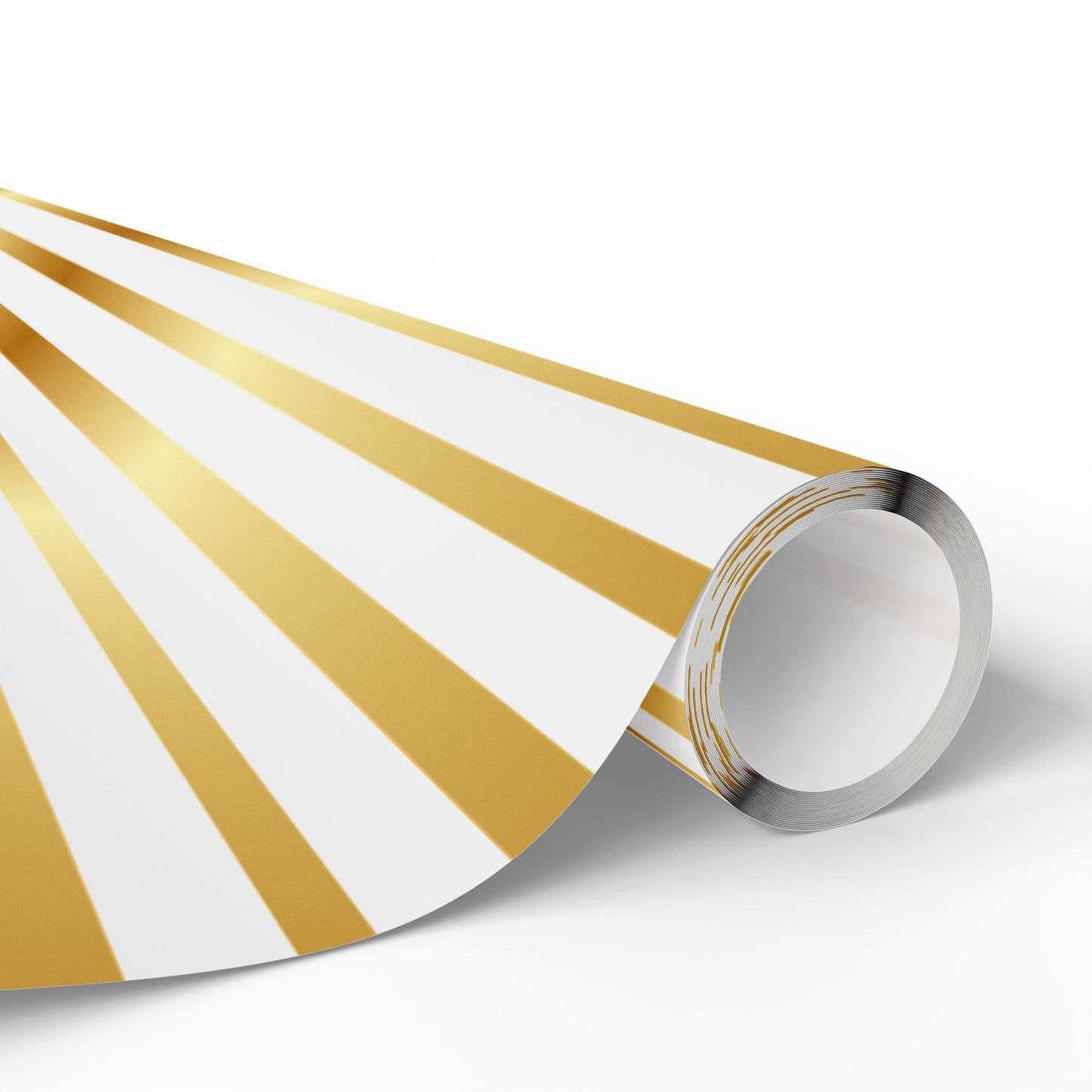 Elegant Gold Striped Wrapping Paper, Gift Wrap for Birthdays, Weddings, Holidays, Special Occasions, Crafting, Parties