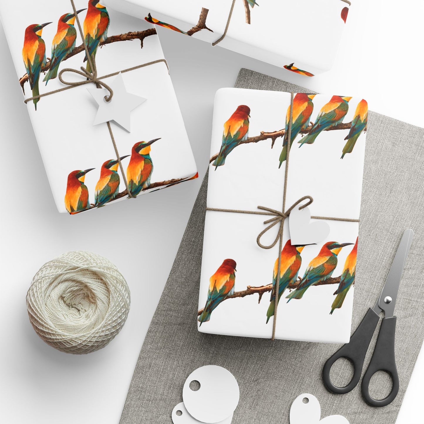 Vibrant Tropical Bird Wrapping Paper, Eco-Friendly Gift Wrap, Holiday Celebrations, Birthday Parties, Eco-Conscious Packaging