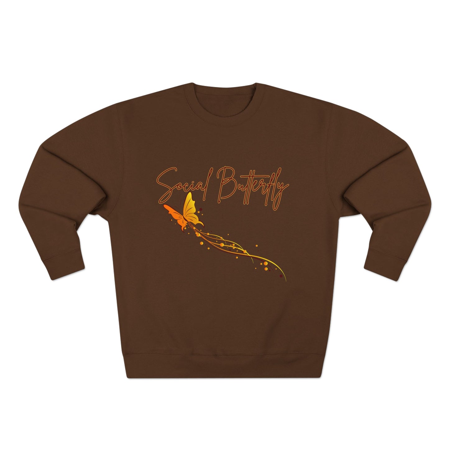 Social Butterfly Crewneck Sweatshirt | Cozy Fall Fashion, Gift for Friends, Casual Wear, Butterfly Design, Unisex Style
