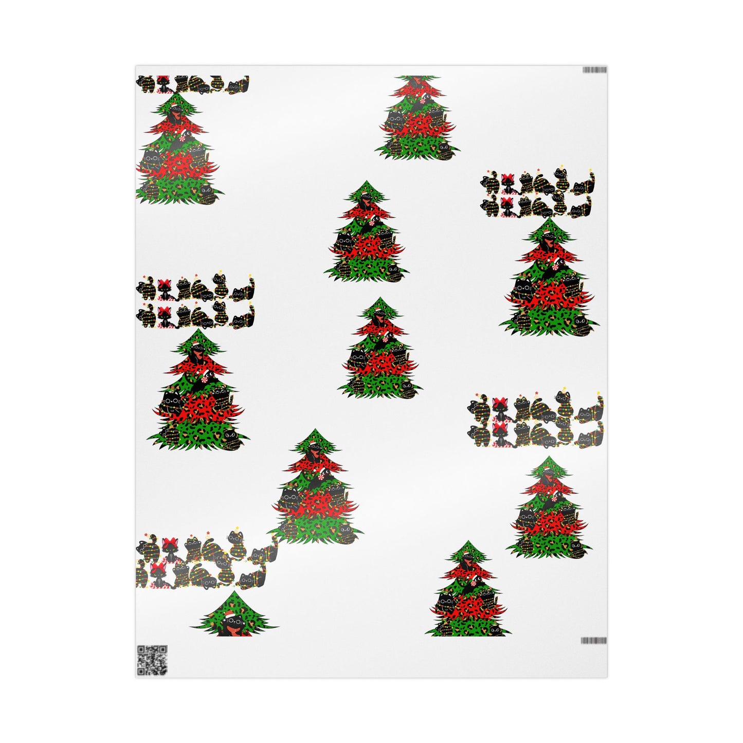Festive Wrapping Paper - Holiday Gift Wrap, Christmas Packaging, Eco-Friendly Wrap, Party Decorations, Cat Lovers Gifts