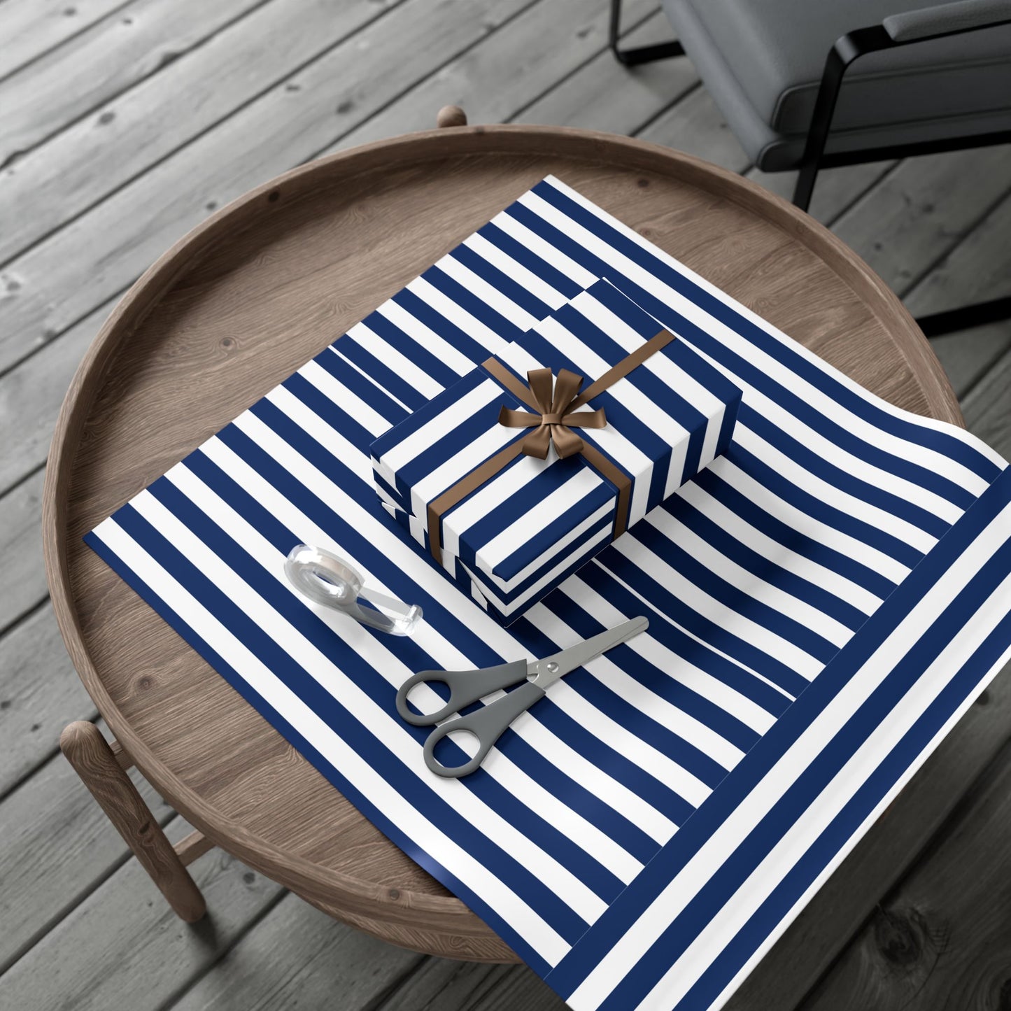 Nautical Stripe Gift Wrap Papers | Eco-Friendly Wrapping Paper for Birthdays, Holidays, Parties, and Special Occasions, Blue Striped [...]