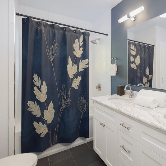 Elegant Floral Shower Curtain, Bohemian Bathroom Decor, Modern Home Accessories, Gift for Her, Nature-Inspired Bathroom