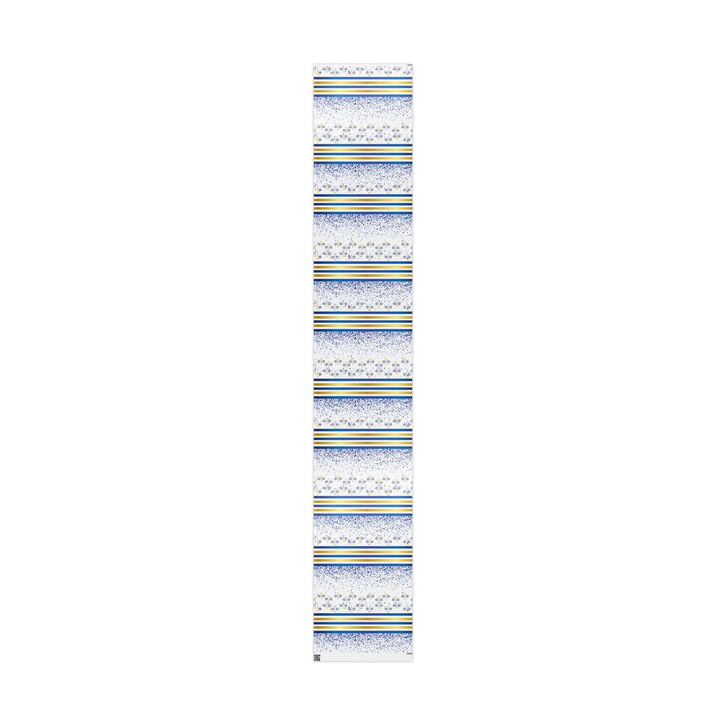 Elegant Floral Wrapping Paper, Gift Wrap for Weddings, Birthdays, Holidays, Blue and Gold Designs, Ideal for Special Occasions