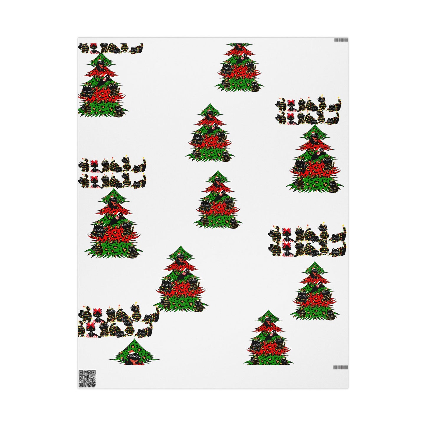 Festive Wrapping Paper - Holiday Gift Wrap, Christmas Packaging, Eco-Friendly Wrap, Party Decorations, Cat Lovers Gifts