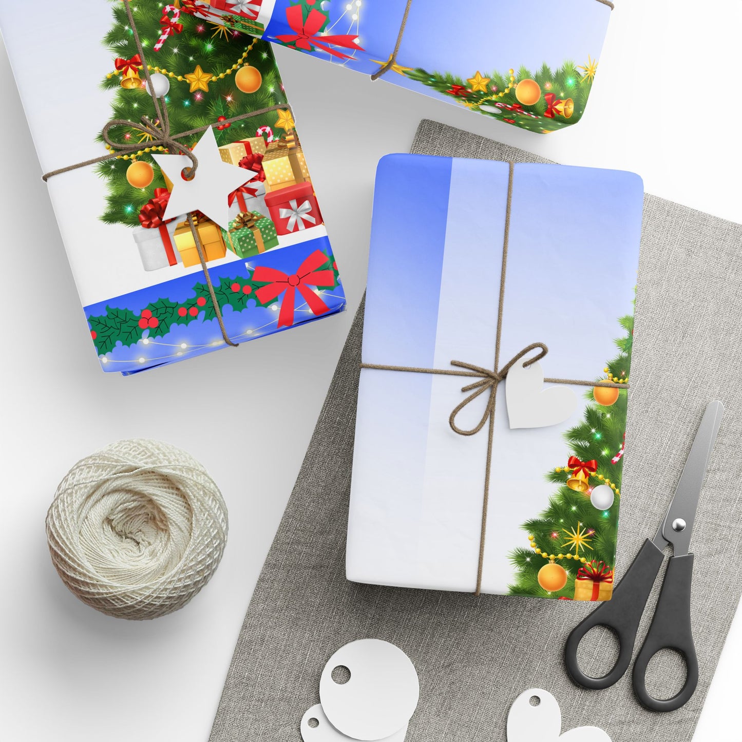 Christmas Wrapping Paper, Holiday Gift Wrap, Festive Tree Design, Cute Gift Wrap, Merry Christmas Decor