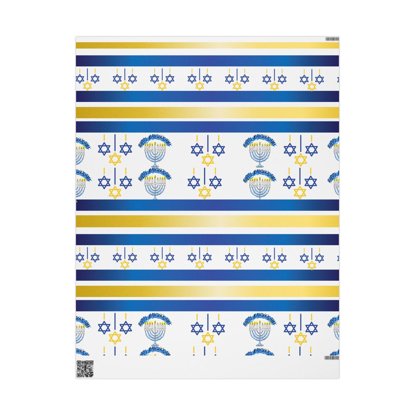 Hanukkah Wrapping Papers, Festive Gift Wrap for Jewish Celebrations, Menorah and Star of David Design, Holiday Gift Wrap, Eco-Friendly Paper
