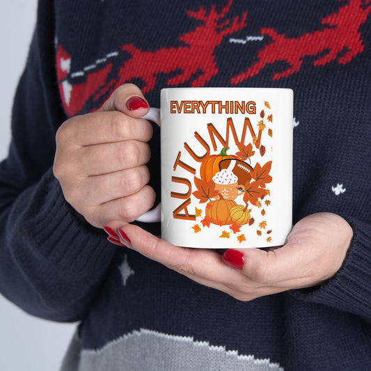 Everything Autumn Mug – Cozy Fall Coffee Cup with Pumpkins, Leaves & Seasonal Vibes | Perfect Autumn Gift
