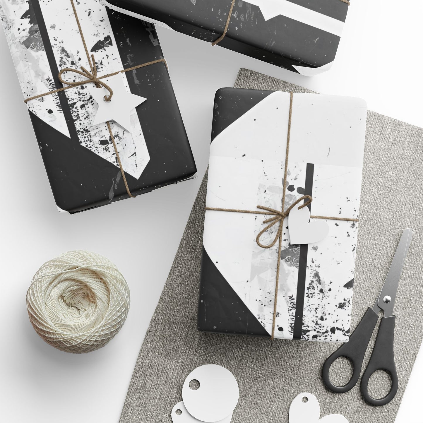 Modern Geometric Wrapping Paper | Stylish Gift Wrap for Any Occasion | Holiday, Birthday, Eco-Friendly, Black and White Design