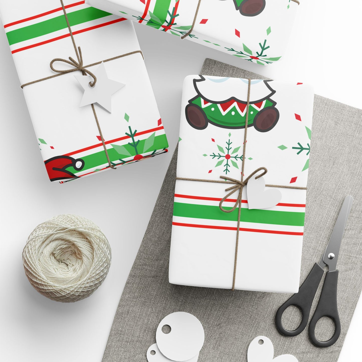 Christmas Wrapping Paper - Festive Santa Designs for Gift Wrapping, Holiday Parties, Birthdays, Eco-Friendly, Xmas Decor