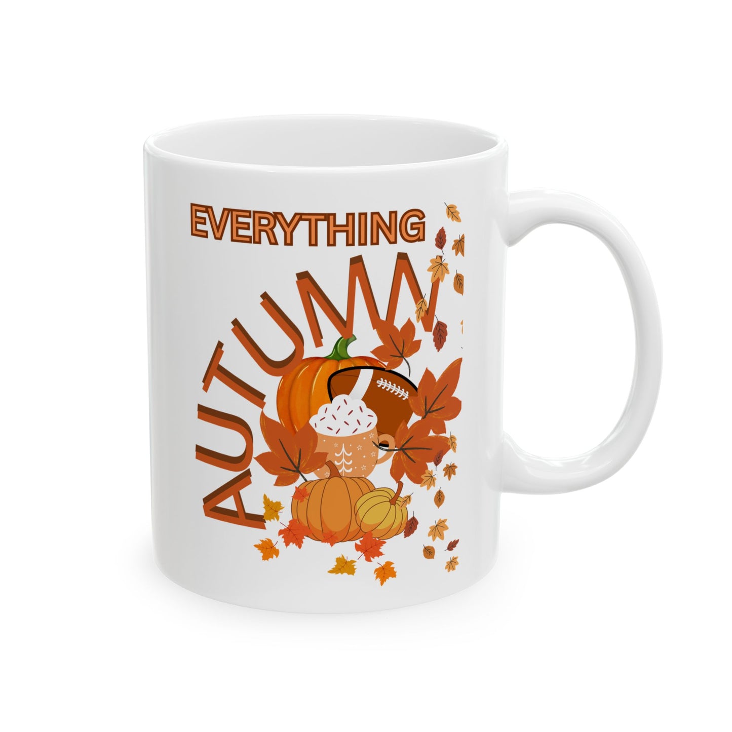 Everything Autumn Mug – Cozy Fall Coffee Cup with Pumpkins, Leaves & Seasonal Vibes | Perfect Autumn Gift