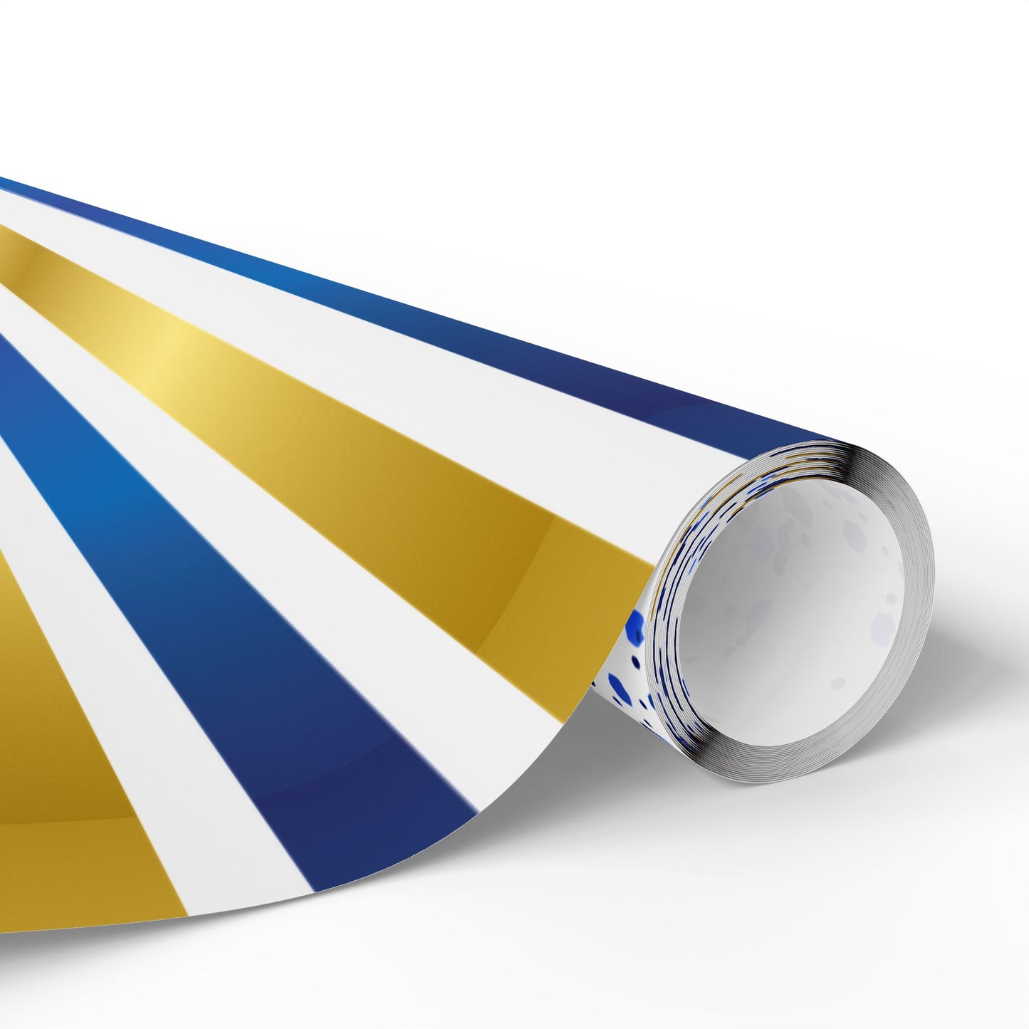 Elegant Floral Wrapping Paper, Gift Wrap for Weddings, Birthdays, Holidays, Blue and Gold Designs, Ideal for Special Occasions