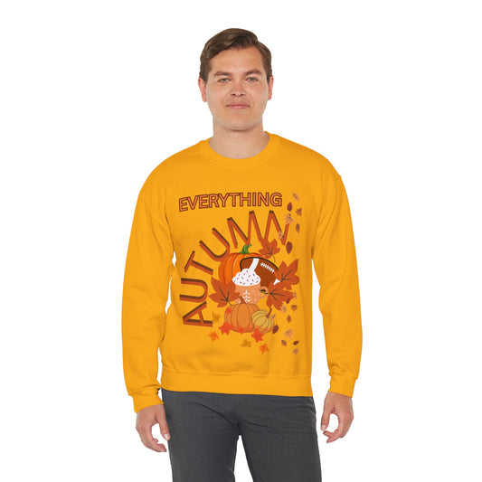 Autumn Vibes Sweatshirt, Cozy Fall Pullover, Cute Sweatshirt for Thanksgiving, Unisex Graphic Crewneck, Seasonal Sweatshirt Gift
