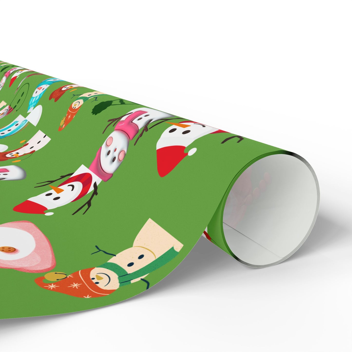 Festive Wrapping Paper for Holidays, Gift Wrap for Christmas, Snowman and Winter Animal Design, Merry Seasonal Packaging