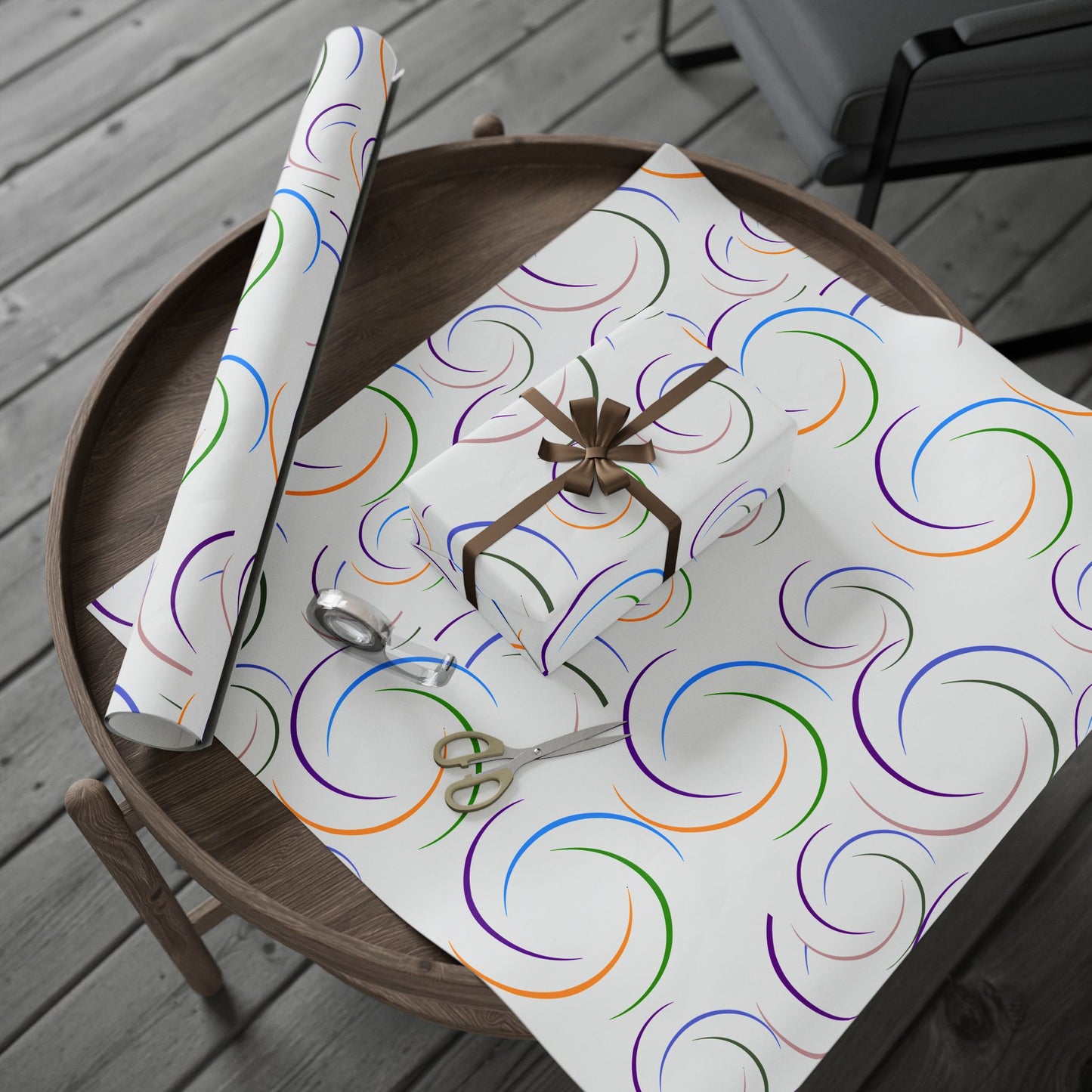 Colorful Swirl Gift Wrapping Paper, Decorative Gift Wrap Roll, Festival Wrapping Paper, Birthday and Celebration Wrap, Eco-Friendly [...]