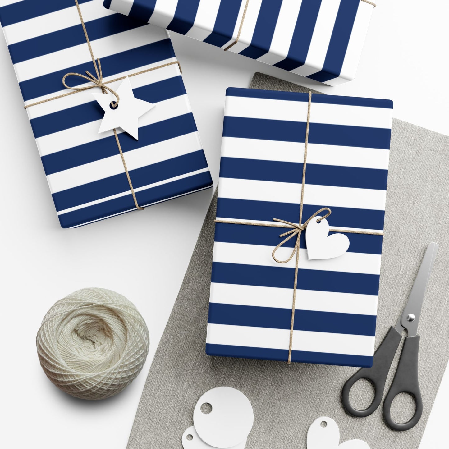 Nautical Stripe Gift Wrap Papers | Eco-Friendly Wrapping Paper for Birthdays, Holidays, Parties, and Special Occasions, Blue Striped [...]