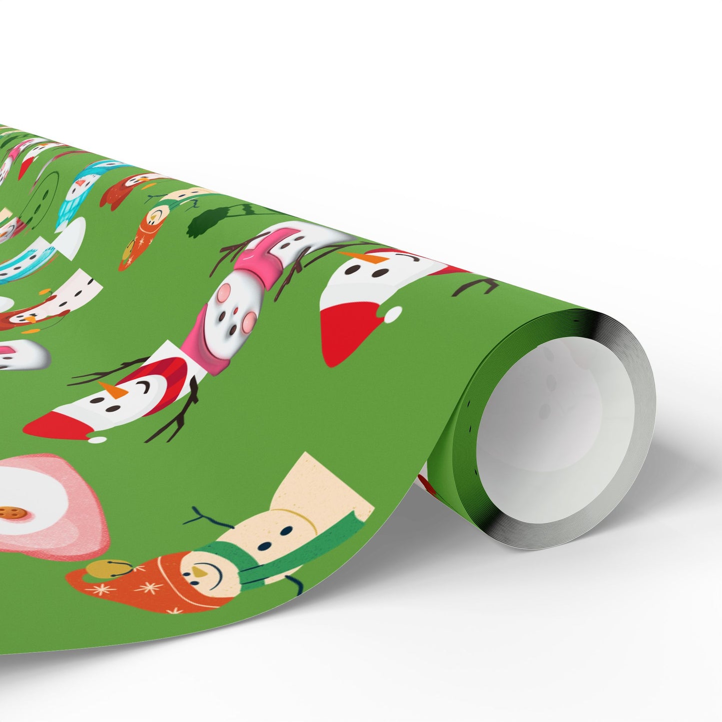 Festive Wrapping Paper for Holidays, Gift Wrap for Christmas, Snowman and Winter Animal Design, Merry Seasonal Packaging