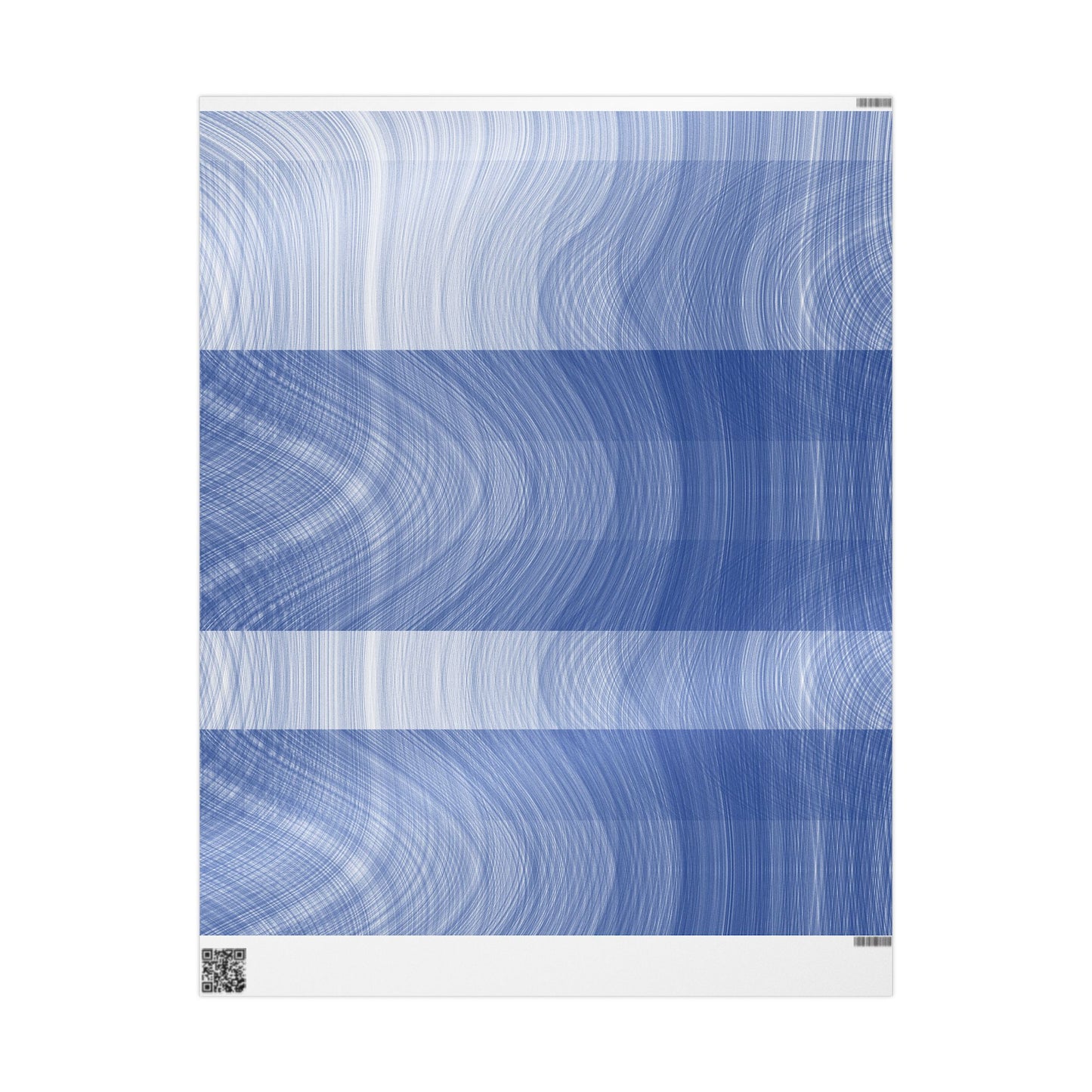 Elegant Blue Wave Wrapping Paper, Gift Wrap, Birthday, Wedding, Holiday, Unique Present Decoration, Eco-Friendly Wrapping