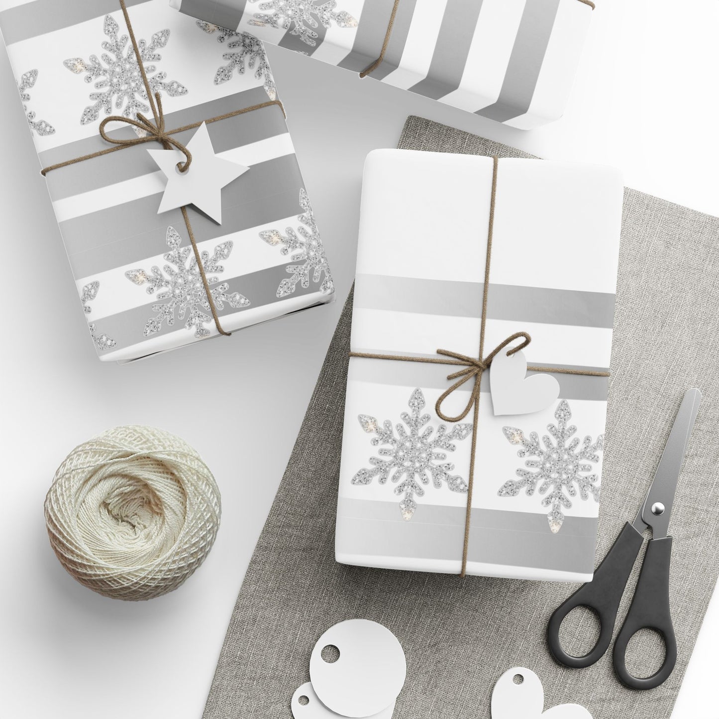 Elegant Snowflake Wrapping Paper for Holidays, Winter Celebrations, Gift Wrap, Christmas, Holiday Parties, Festive Occasions