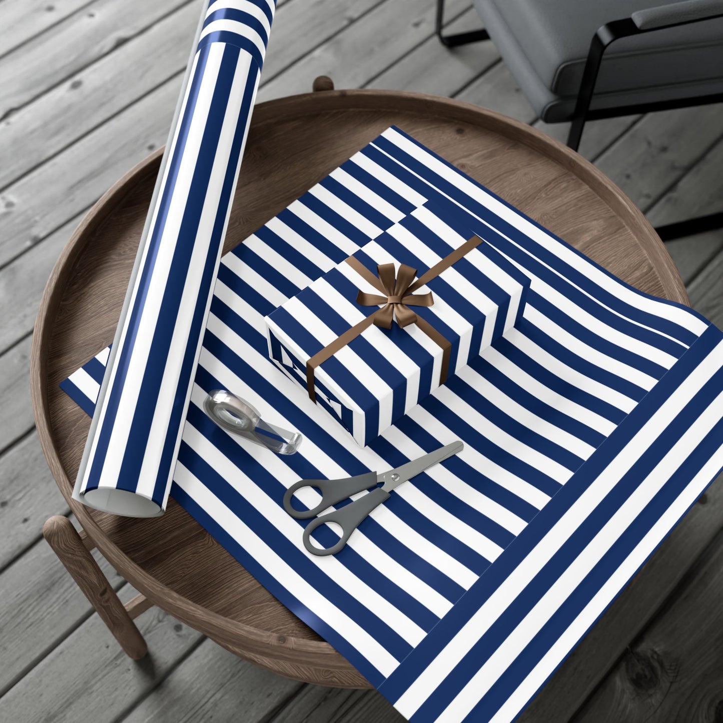 Nautical Stripe Gift Wrap Papers | Eco-Friendly Wrapping Paper for Birthdays, Holidays, Parties, and Special Occasions, Blue Striped [...]