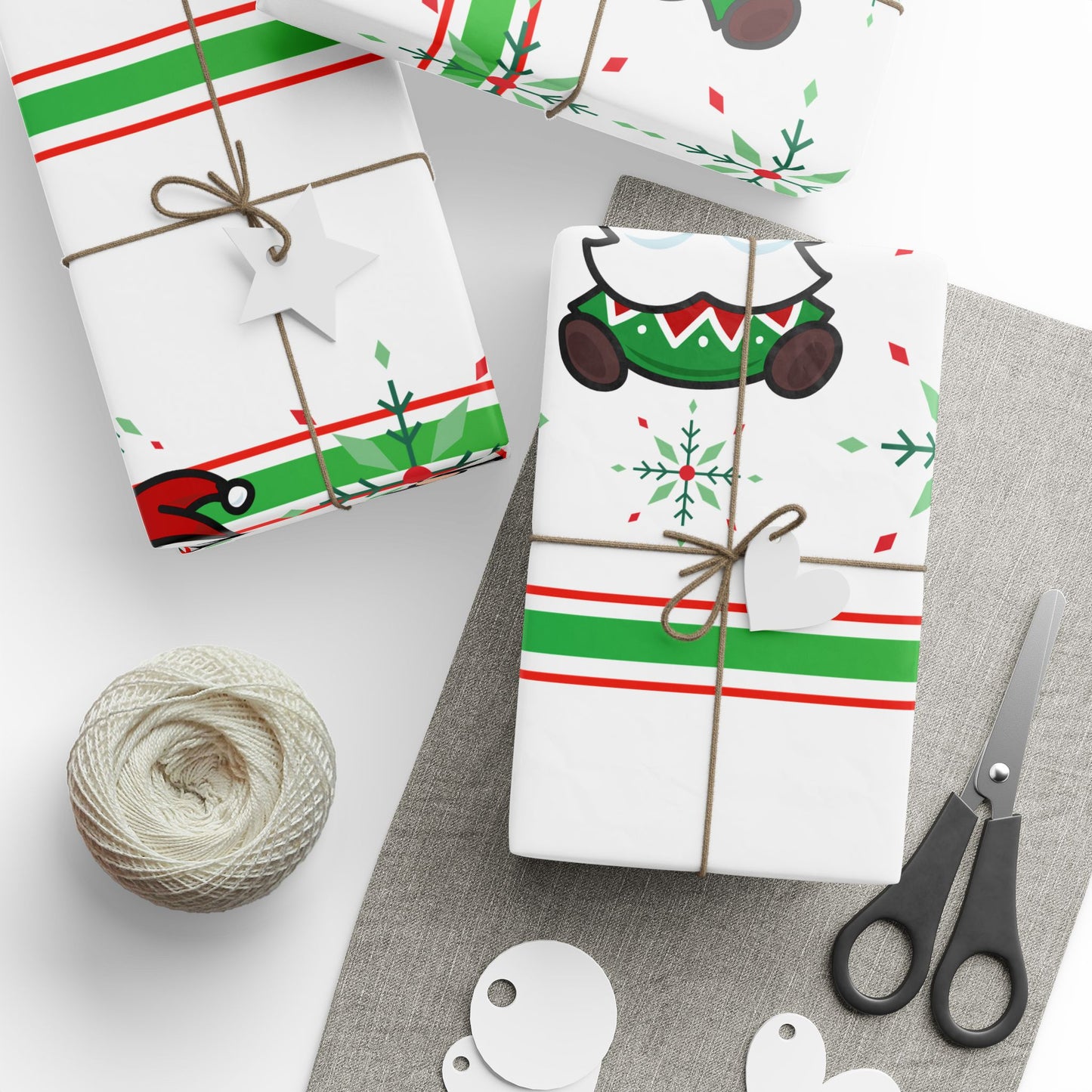 Christmas Wrapping Paper - Festive Santa Designs for Gift Wrapping, Holiday Parties, Birthdays, Eco-Friendly, Xmas Decor