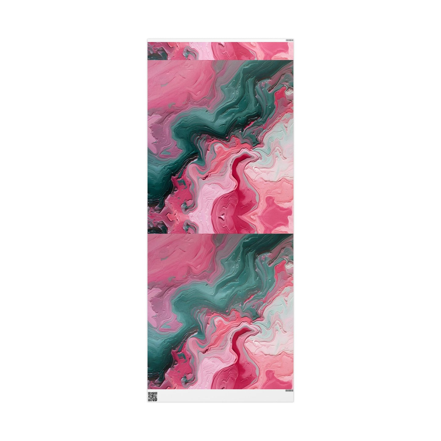 Artistic Wrapping Paper, Abstract Pink Green Gift Wrap, Premium Birthday, Holiday, and Celebration Paper, Unique Gift Packaging