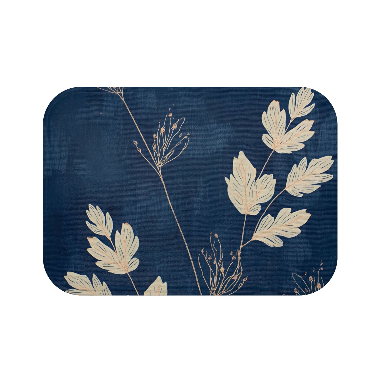 Elegant Floral Bath Mat, Soft Bathroom Rug, Nature-Inspired Decor, Cozy Home Accessory, Gift for Housewarming, Spa Vibes