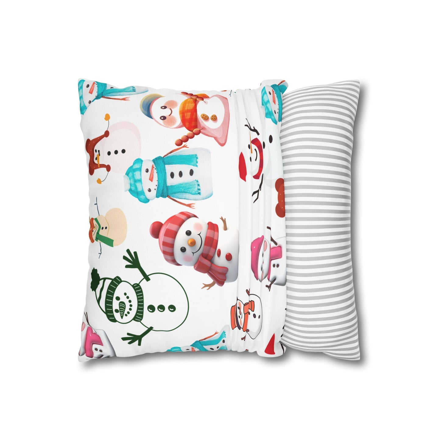 Snowman Decorative Pillowcase, Winter Decor Pillow, Cozy Christmas Pillow, Holiday Home Accent, Gift for Snowman Lovers