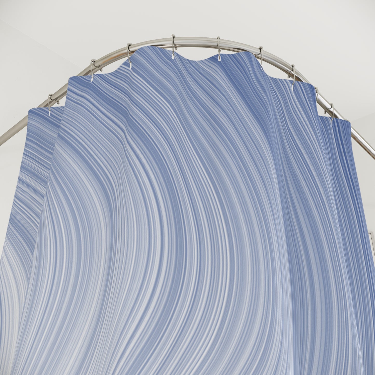 Serene Waves Shower Curtain, Modern Bathroom Decor, Ocean Vibe, Home Makeover Gift, Nautical Design, Functional Art