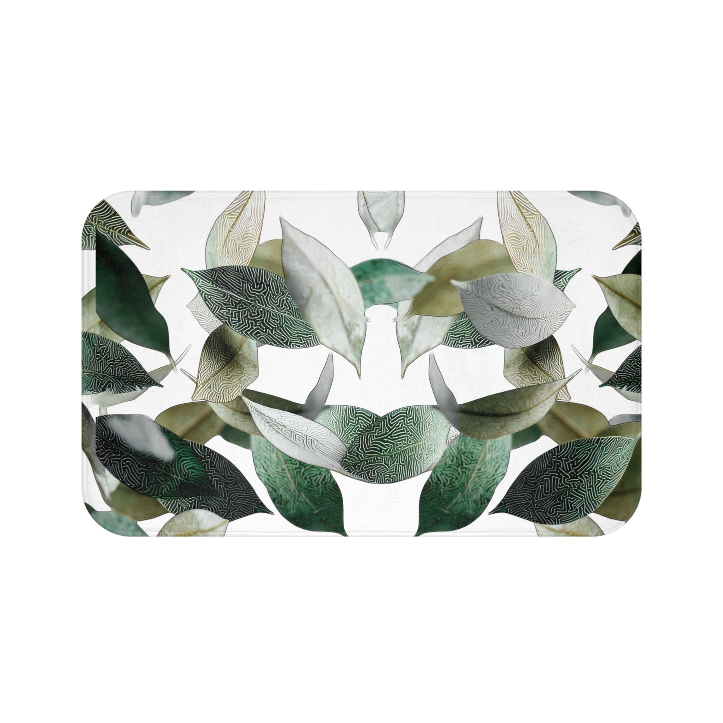 Leafy Green Bath Mat - Nature-Inspired Home Decor, Bathroom Accessory, Eco-Friendly Gift, Modern Bathroom Essentials