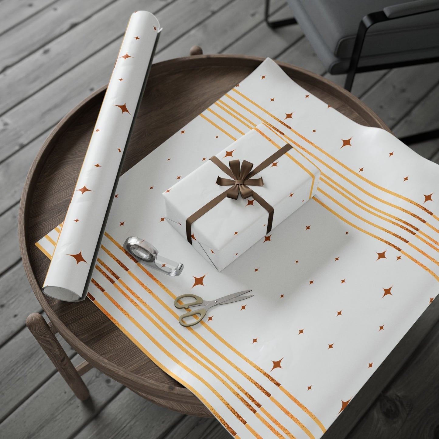 Elegant Starry Wrapping Paper, Gift Wrap for Holidays, Birthdays, Christmas, Parties, Year-round Celebrations