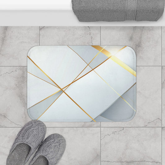 Elegant Geometric Bath Mat | Modern Bathroom Decor, Luxury Bathroom Rug, Soft and Absorbent Mat, Gift for Home, Stylish Decor