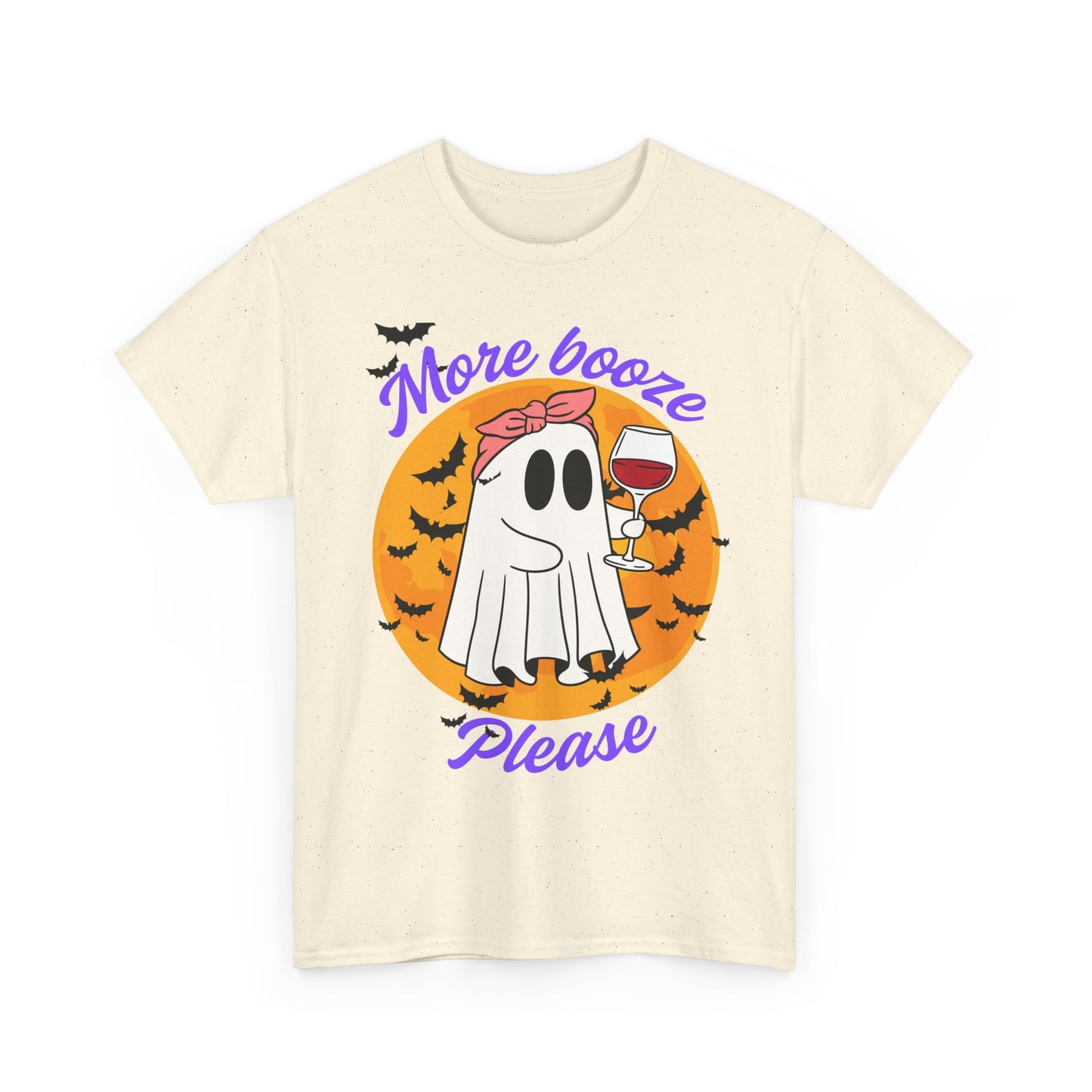 Spooky Ghost Party Tee - More Booze Please, Halloween Shirt, Unisex Graphic Tee, Fun Halloween Apparel, Ghost Lover Gift